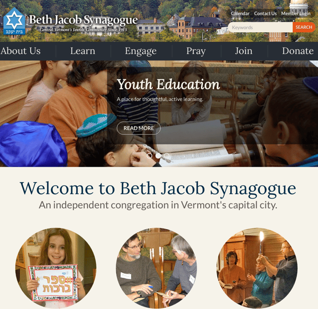 Beth Jacob Synagogue Website - great synagogue website